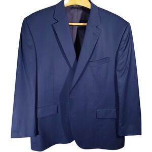 Jack Victor Blazer Mens 50R Navy Blue Wool Gifford SPJ Sport Coat Made in Canada